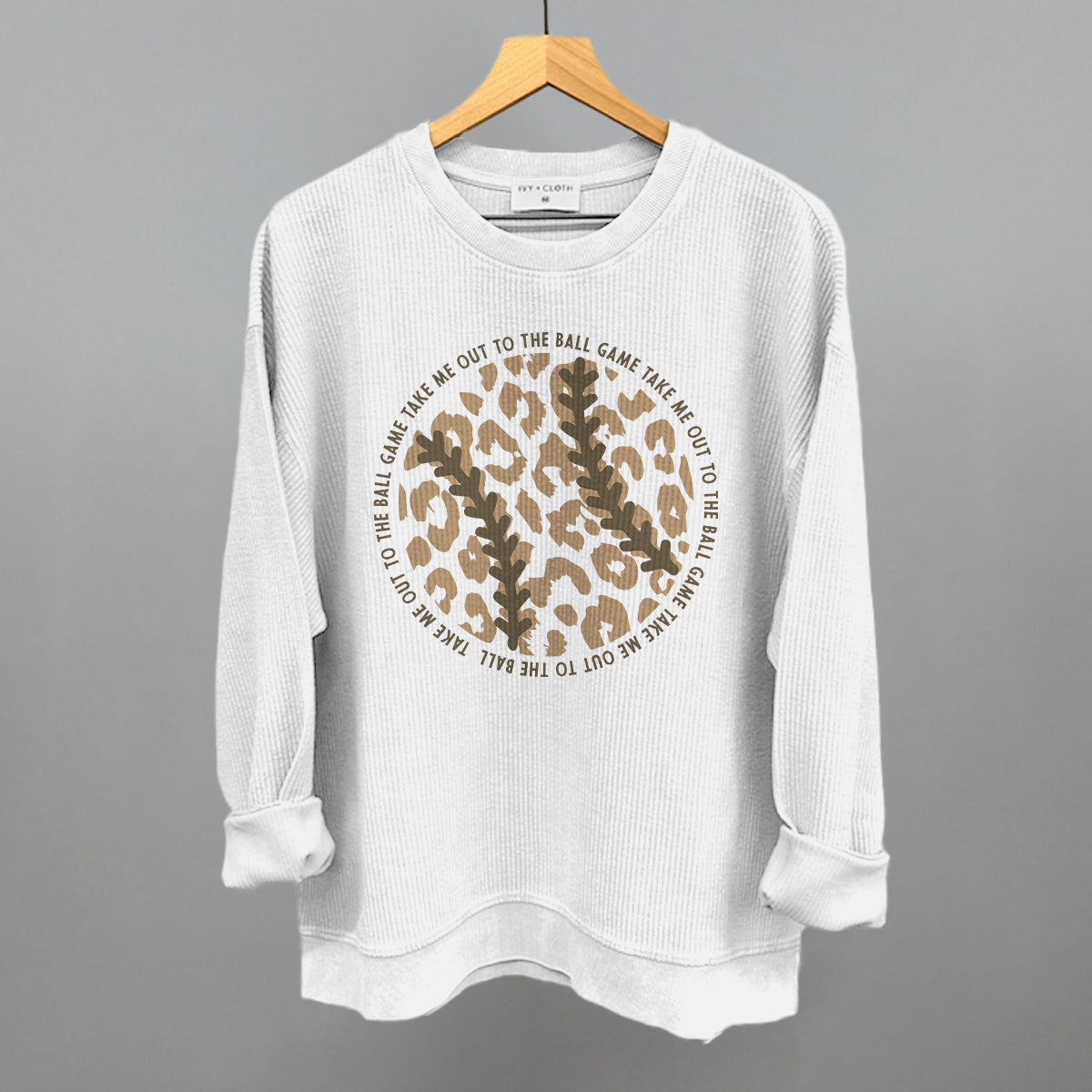 Take Me Out To The Ball Game (Leopard Baseball) Ivy + Cloth