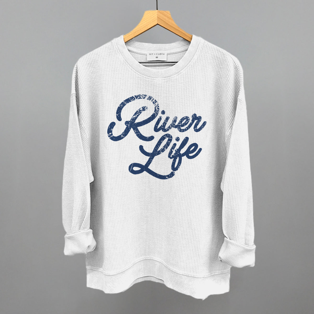 River Life (Distressed Script) Ivy + Cloth