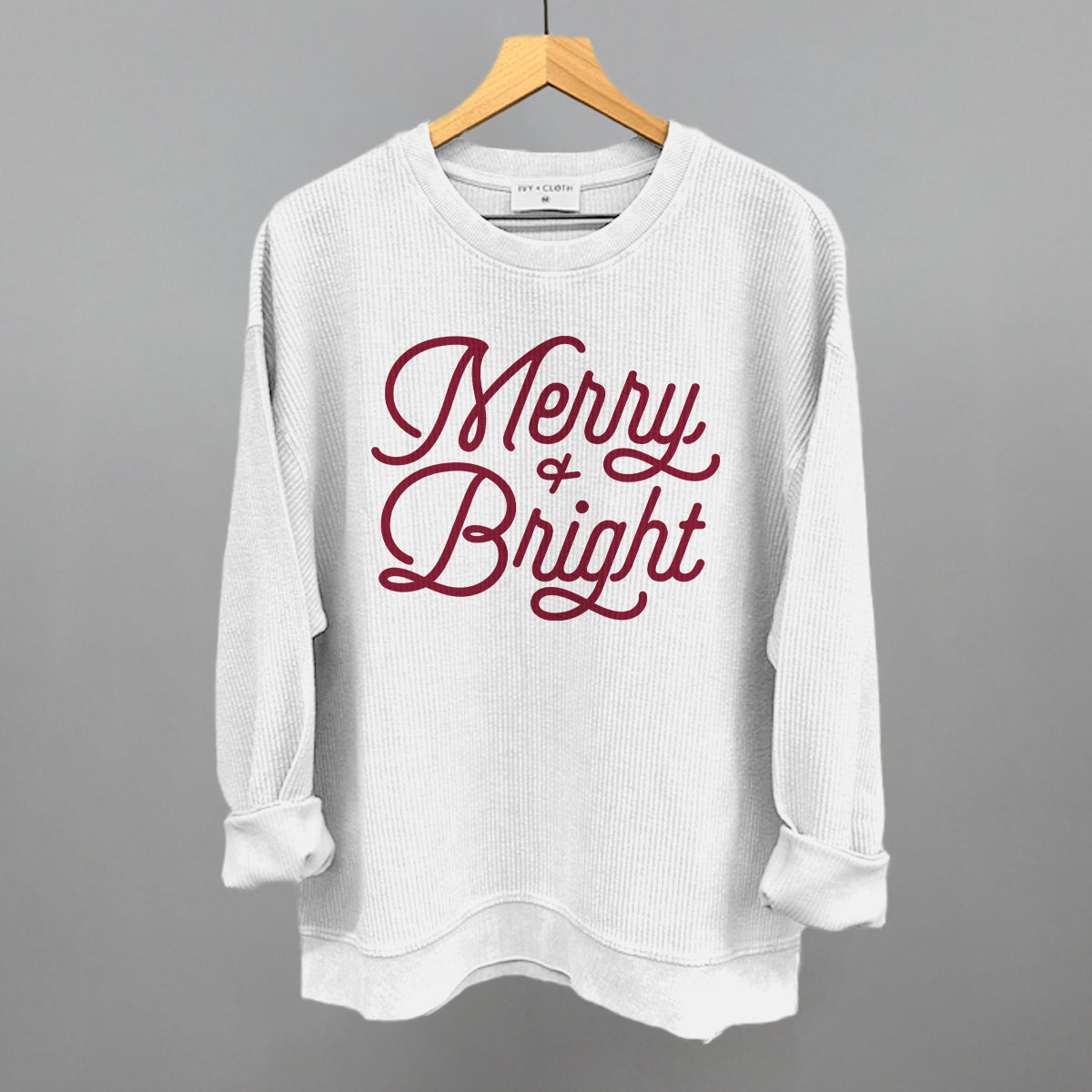 Merry And Bright (Monoline Script) Ivy + Cloth