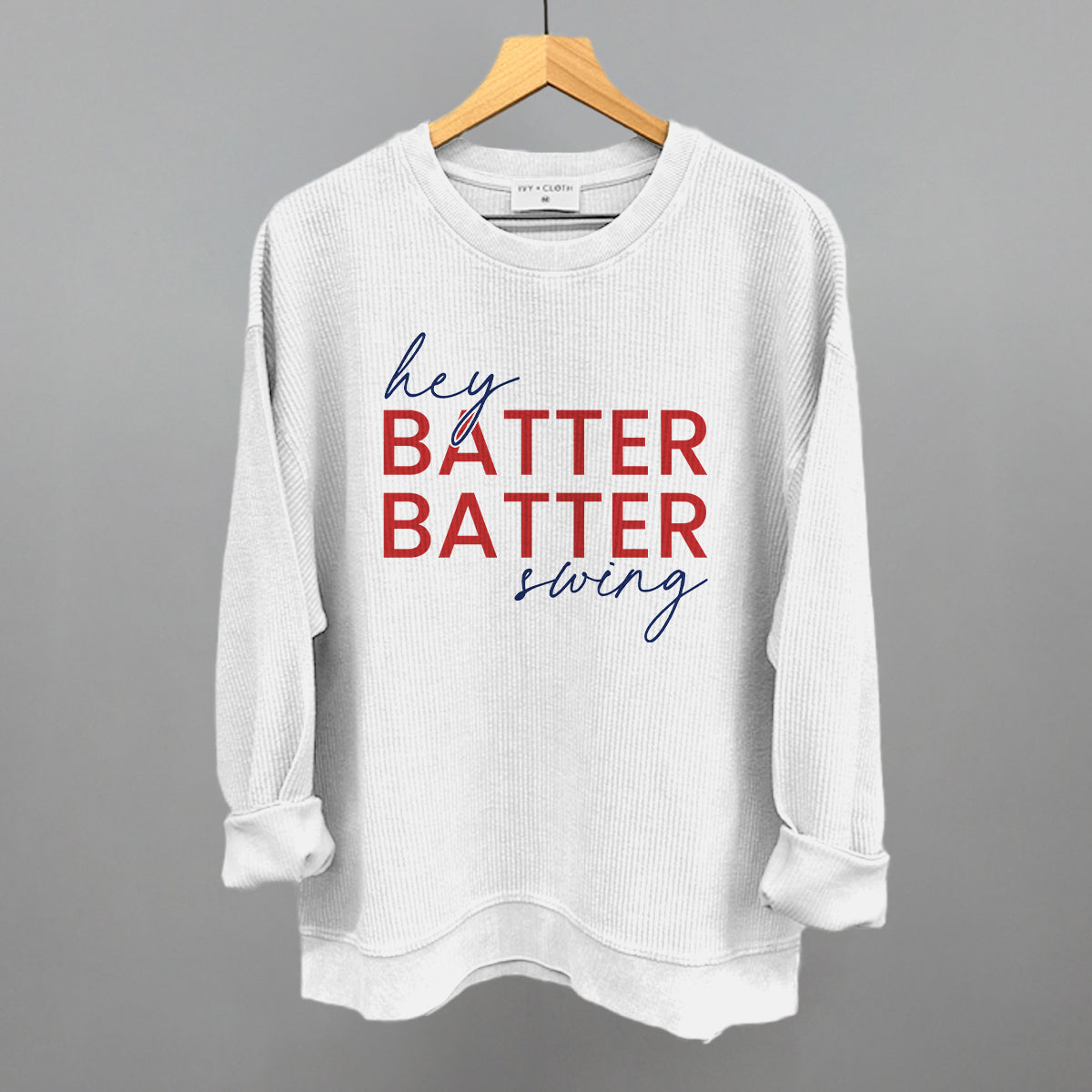 Hey Batter Batter Swing (Red + Navy) Ivy + Cloth