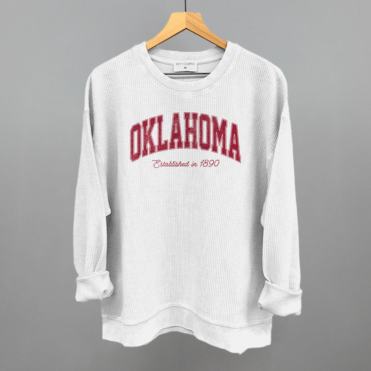 Oklahoma Varsity Arch (Red) Ivy + Cloth