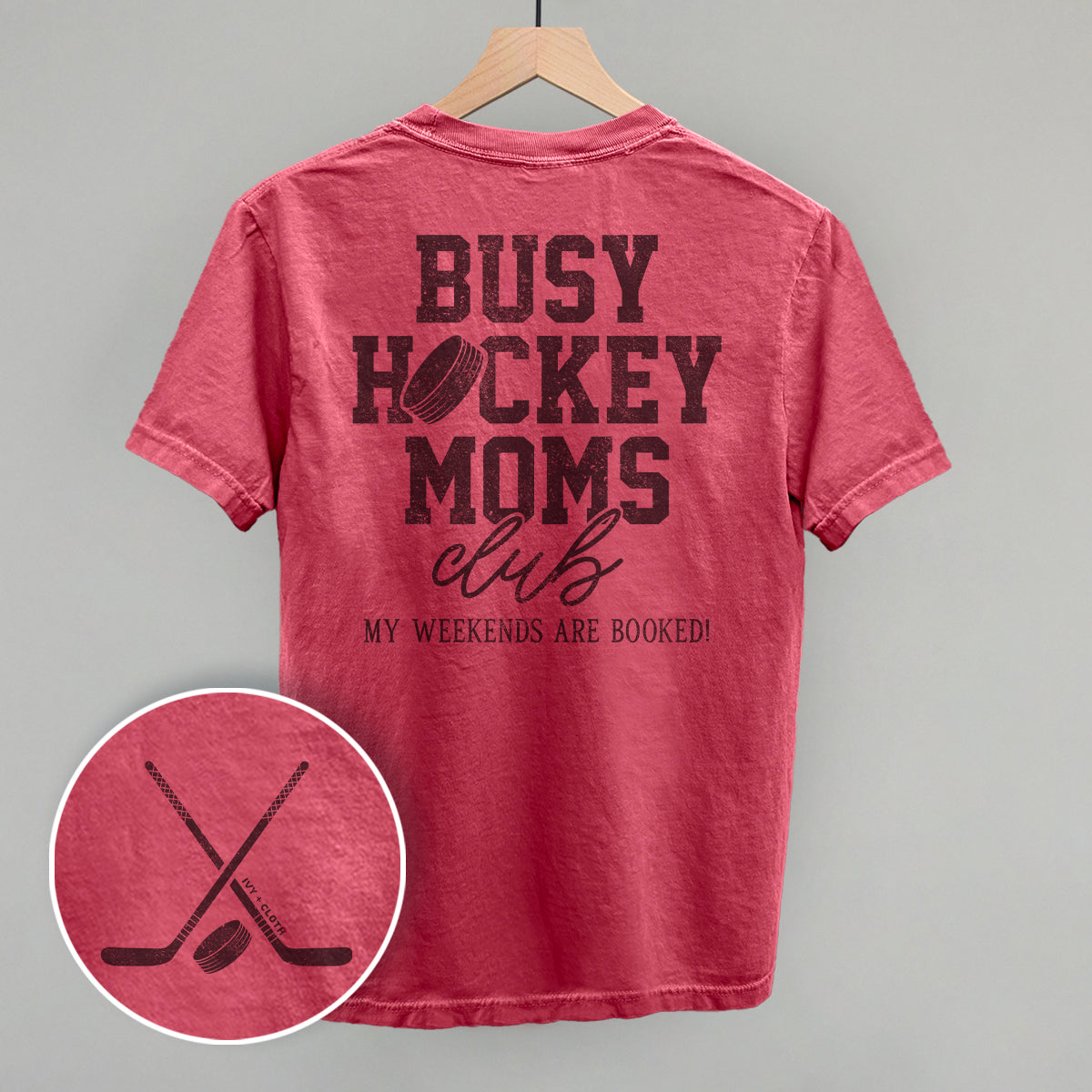 Busy Hockey Moms Club (Back Print) Ivy + Cloth