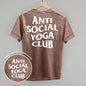 Anti Social Yoga Club (White) (Back Print) Ivy + Cloth