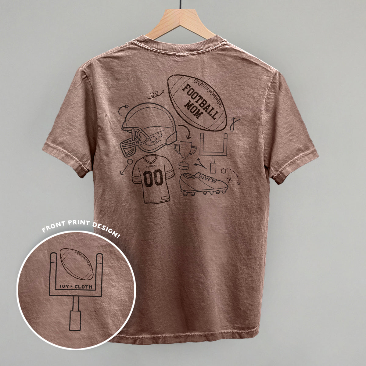 Football Mom Doodle (Back Print) Ivy + Cloth