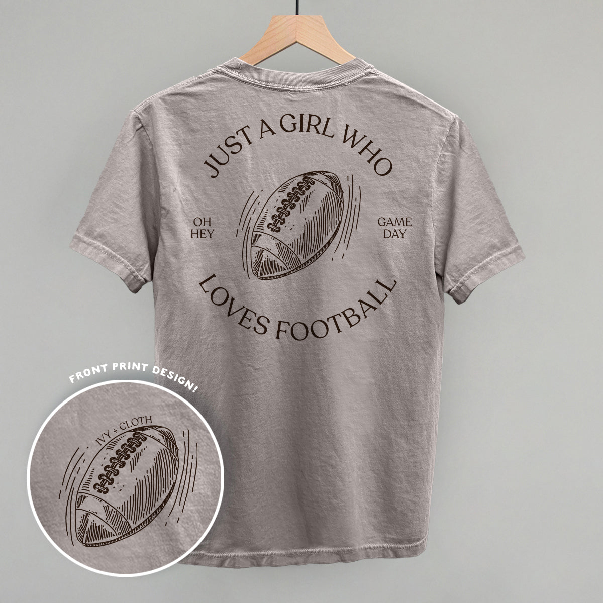 Just A Girl Who Loves Football (Back Print) Ivy + Cloth