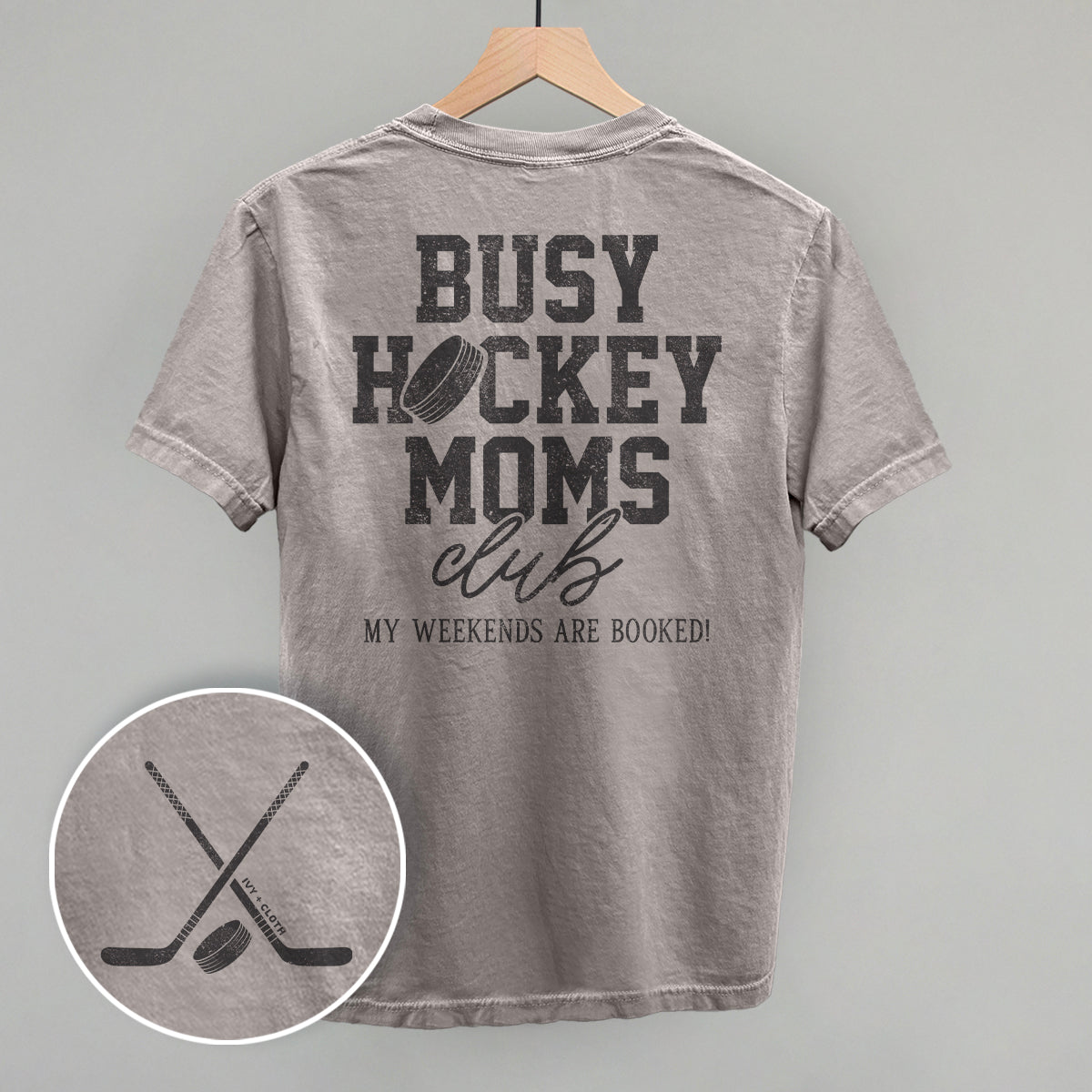 Busy Hockey Moms Club (Back Print) Ivy + Cloth