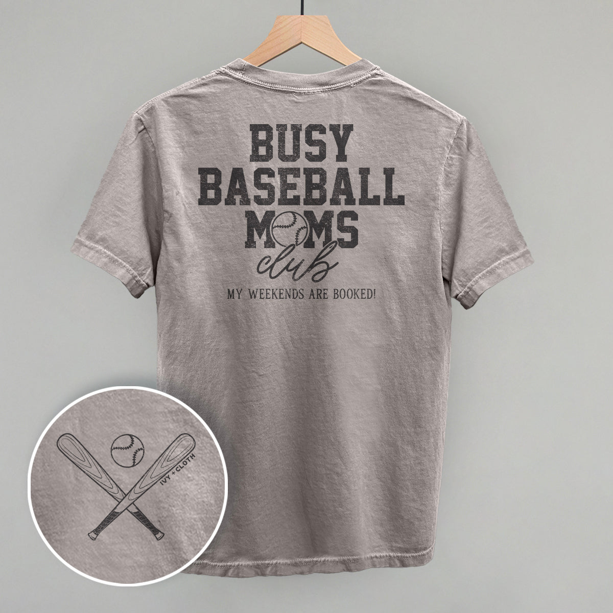 Busy Baseball Moms Club (Back Print) Ivy + Cloth