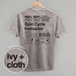 Spin Cycle Instructor Nutrition Facts (Back Print) Ivy + Cloth