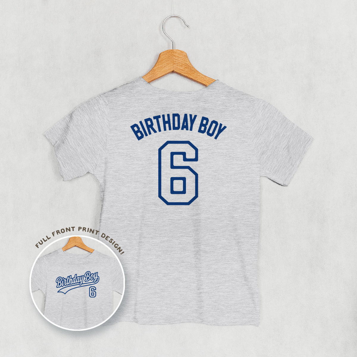 Birthday Boy Varsity #6 (Kids Back Print) Ivy + Cloth