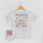 Patriotic Retro Doodles (Kids Back Print) Ivy + Cloth