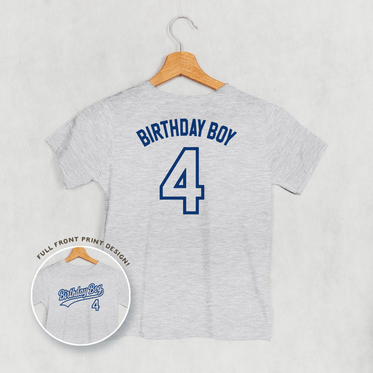 Birthday Boy Varsity #4 (Kids Back Print) Ivy + Cloth