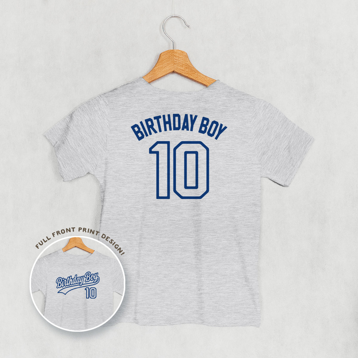 Birthday Boy Varsity #10 (Kids Back Print) Ivy + Cloth