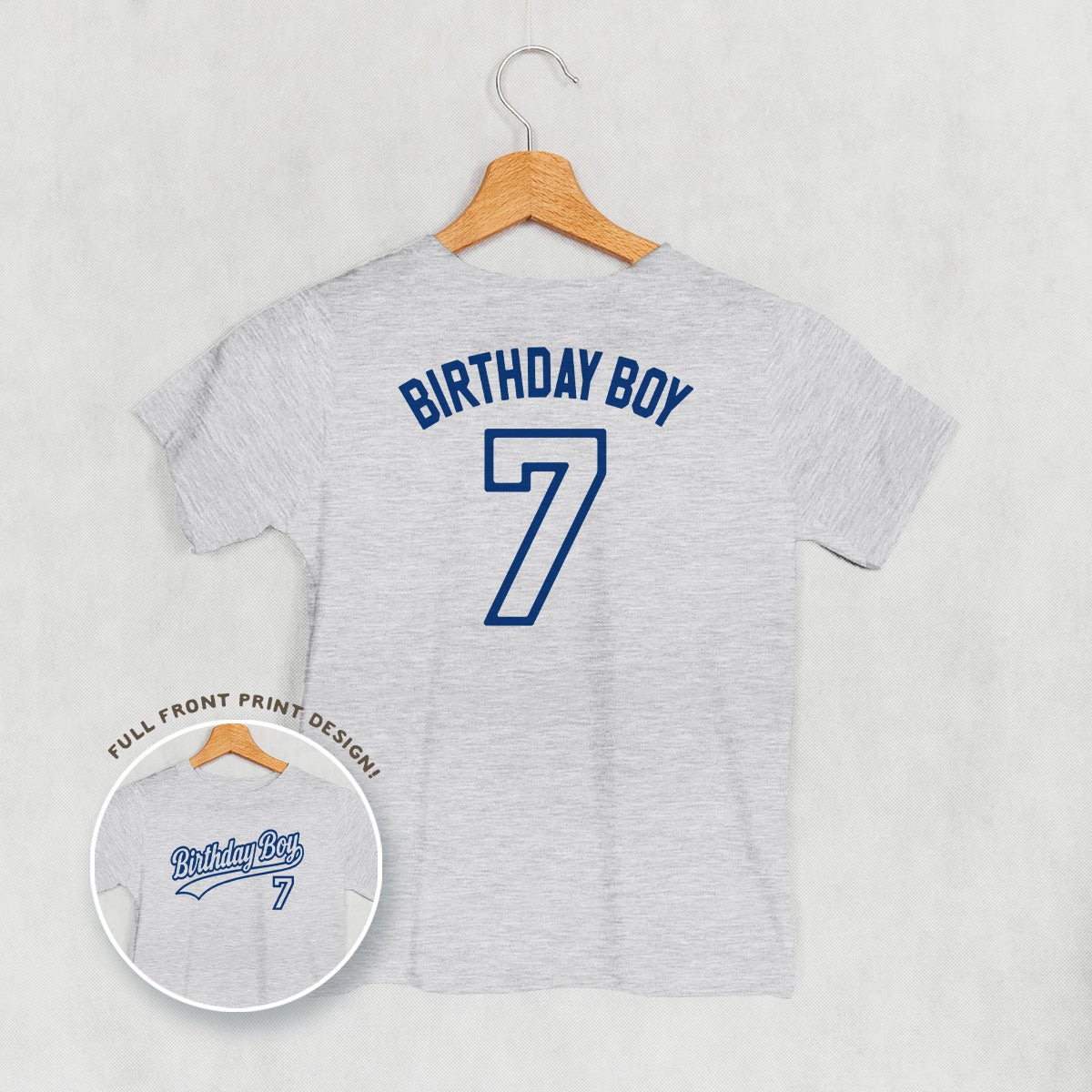 Birthday Boy Varsity #7 (Kids Back Print) Ivy + Cloth