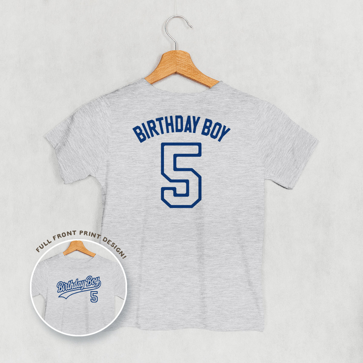 Birthday Boy Varsity #5 (Kids Back Print) Ivy + Cloth