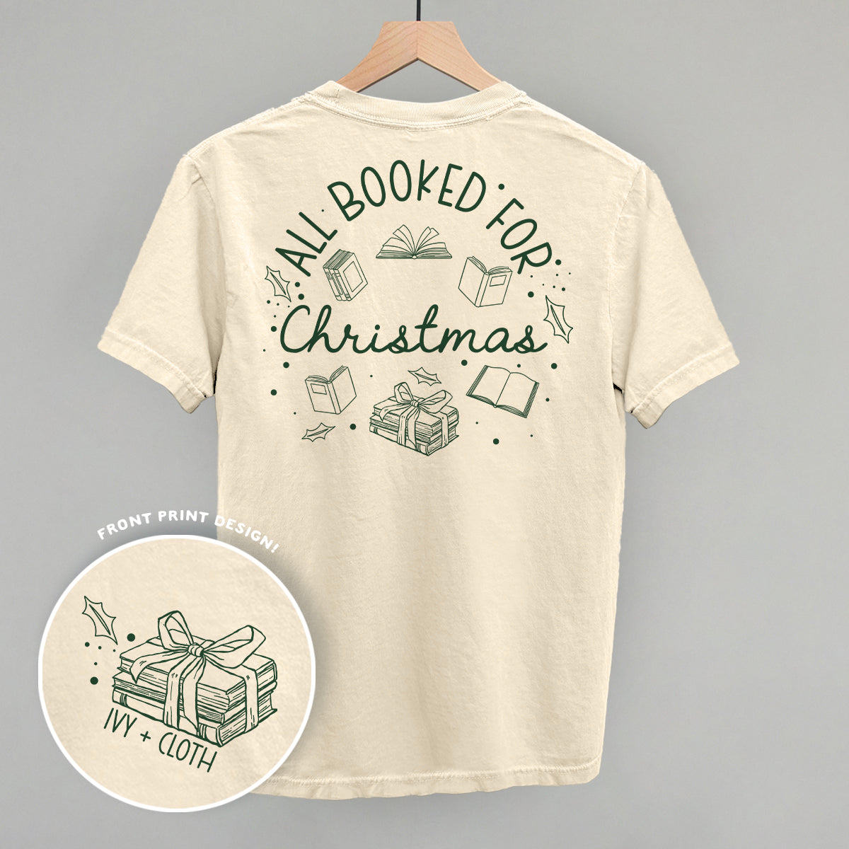 All Booked For Christmas Wreath (Back Print) Ivy + Cloth