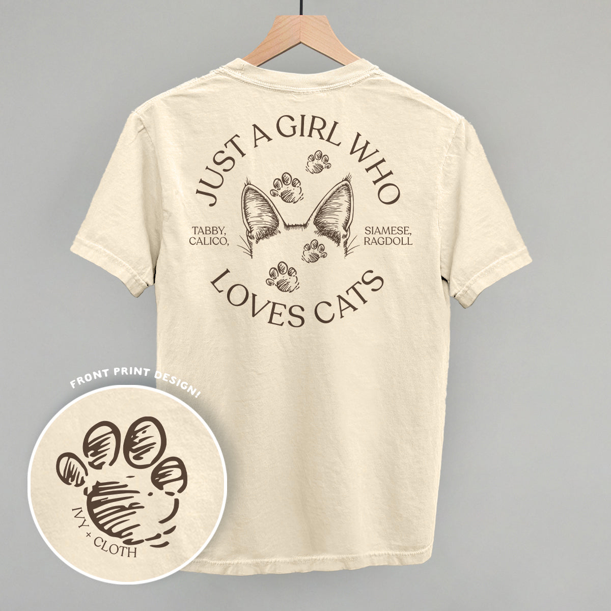 Just A Girl Who Loves Cats (Back Print) Ivy + Cloth