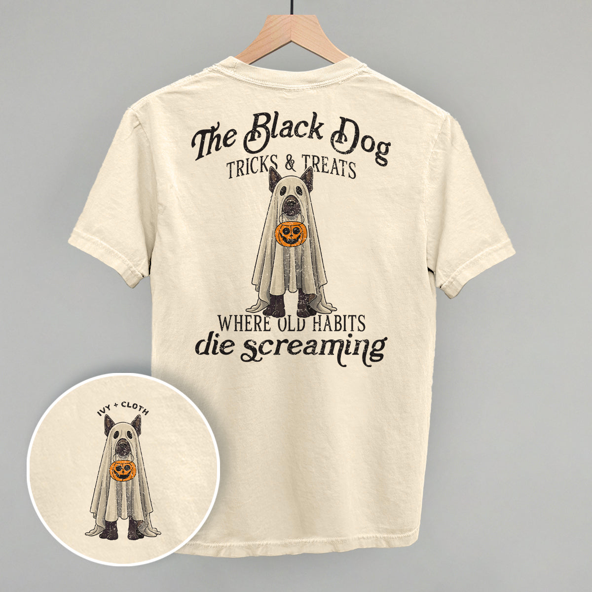 The Black Dog Tricks and Treats (Back Print) Ivy + Cloth