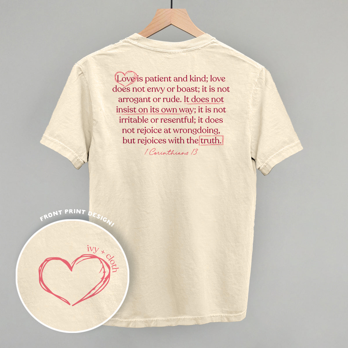 Love Is Patient And Kind (Back Print) Ivy + Cloth