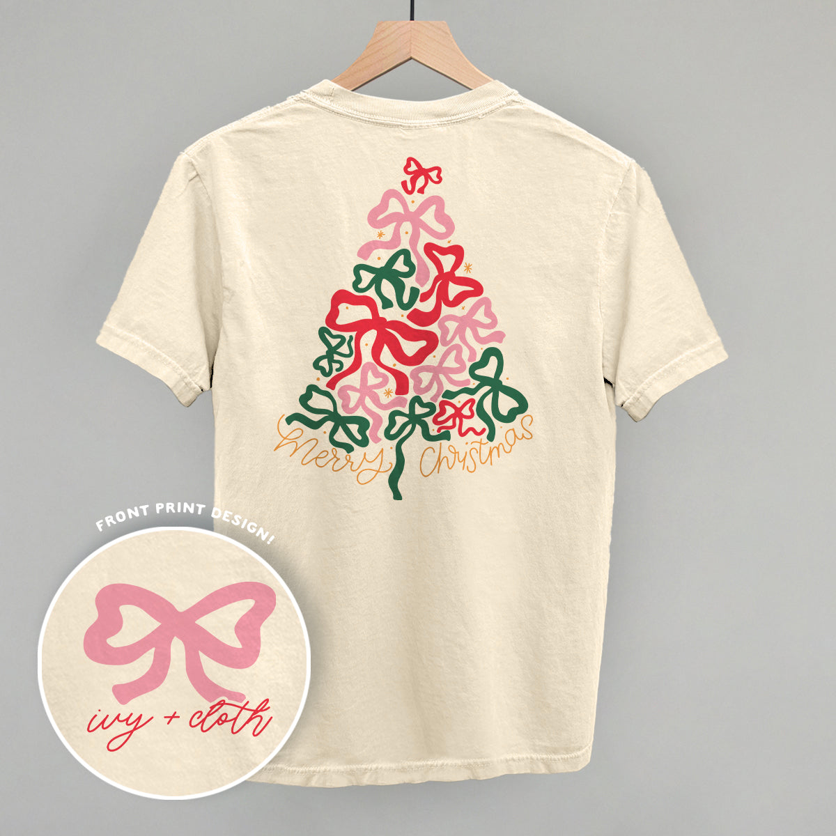 Merry Christmas Bow Tree (Back Print) Ivy + Cloth