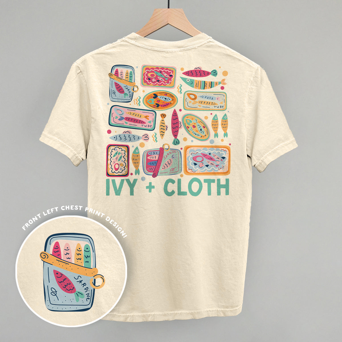 Colorful Sardine Doodles (Back Print) Ivy + Cloth