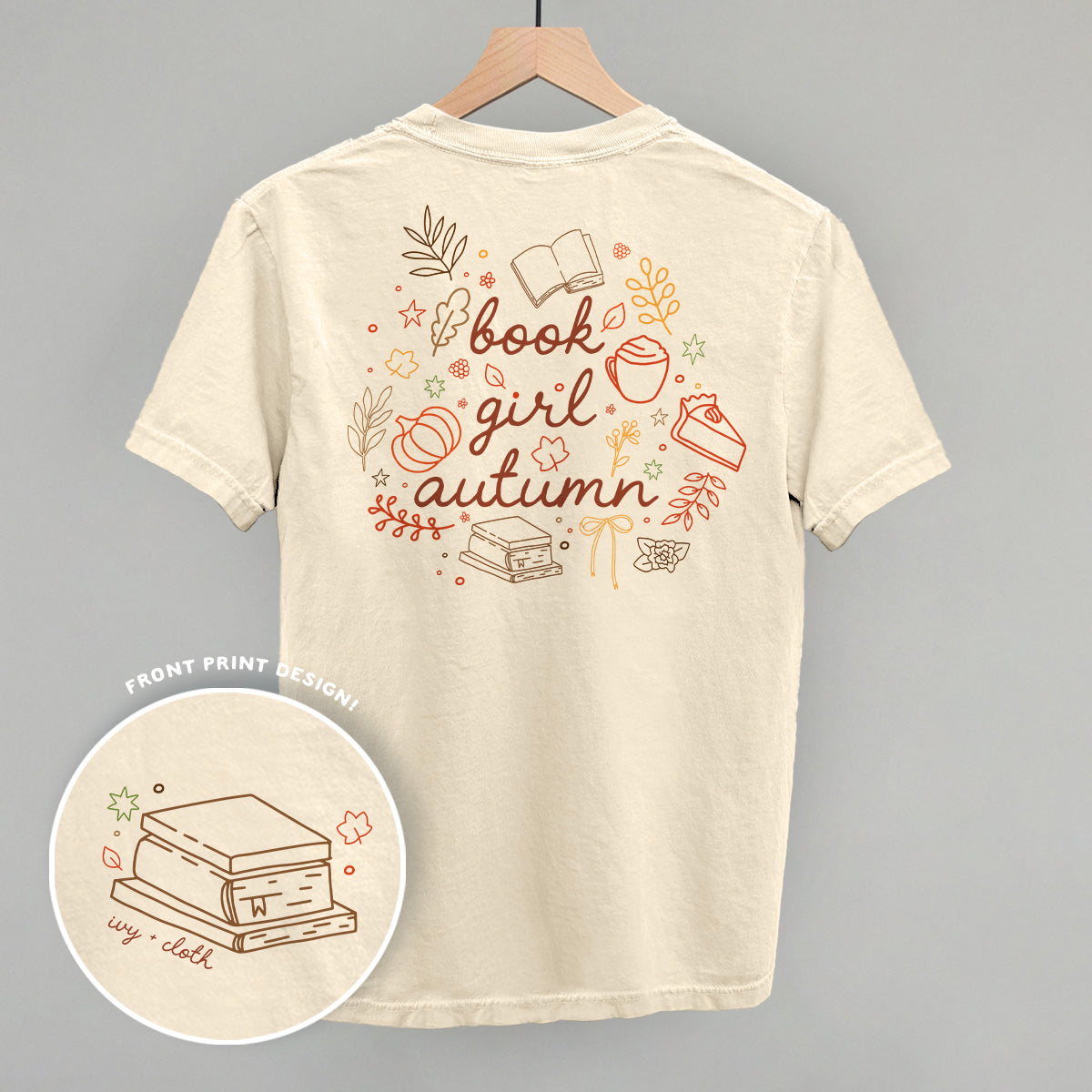 Book Girl Autumn (Back Print) Ivy + Cloth