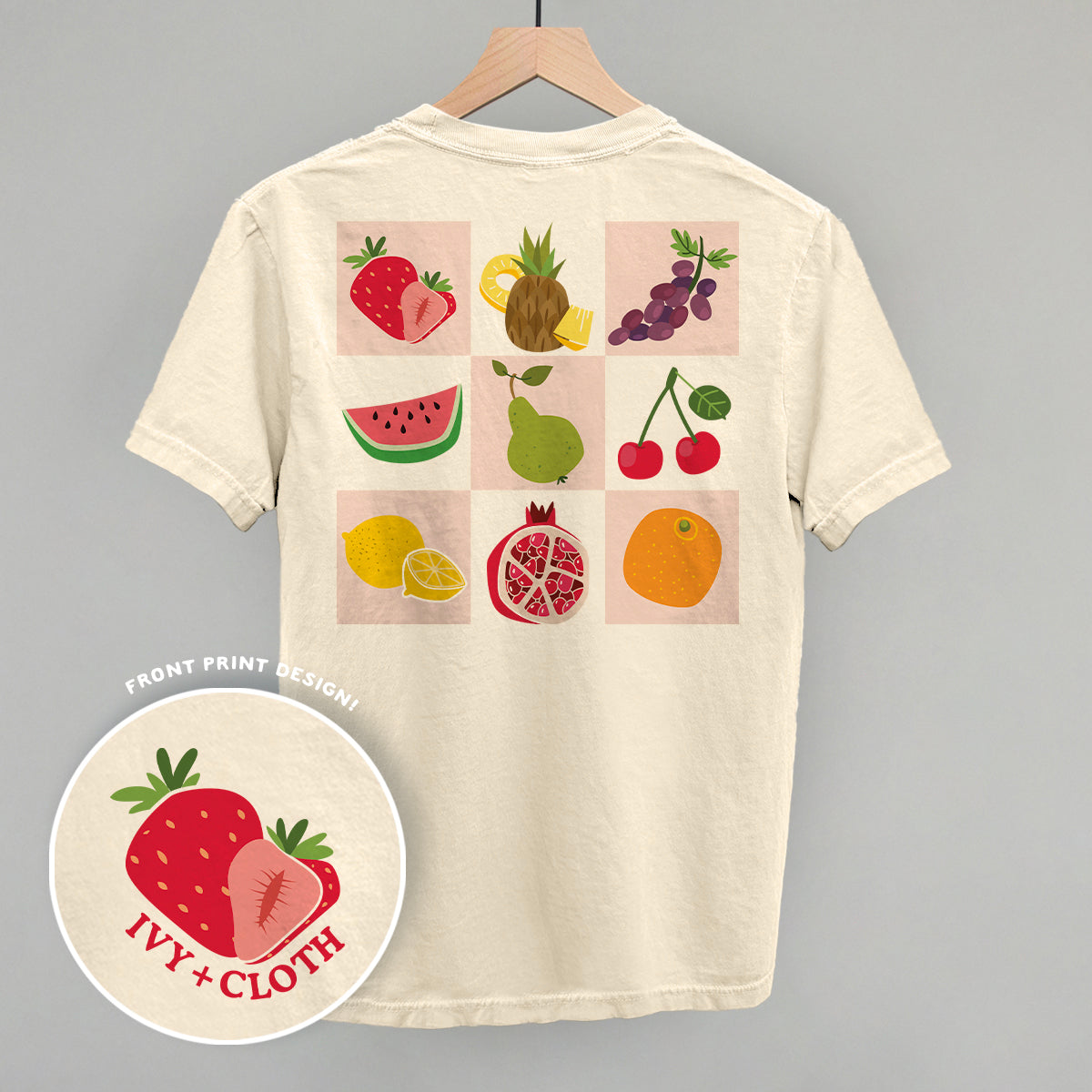 Fruit Grid Doodles (Back Print) Ivy + Cloth