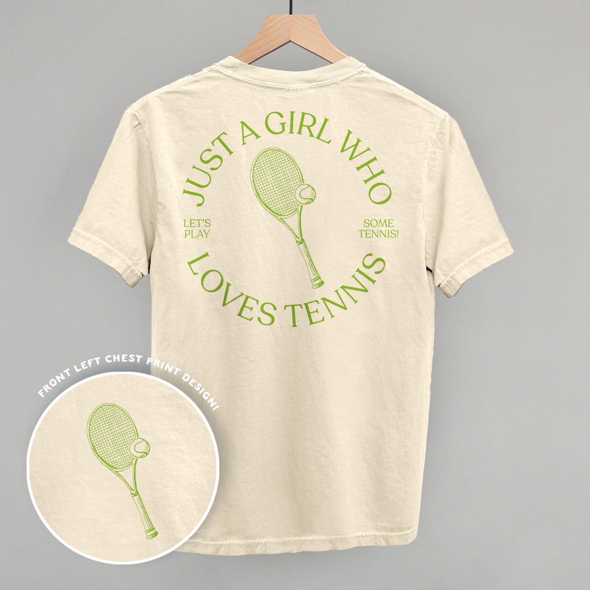 Just A Girl Who Loves Tennis (Back Print) Ivy + Cloth