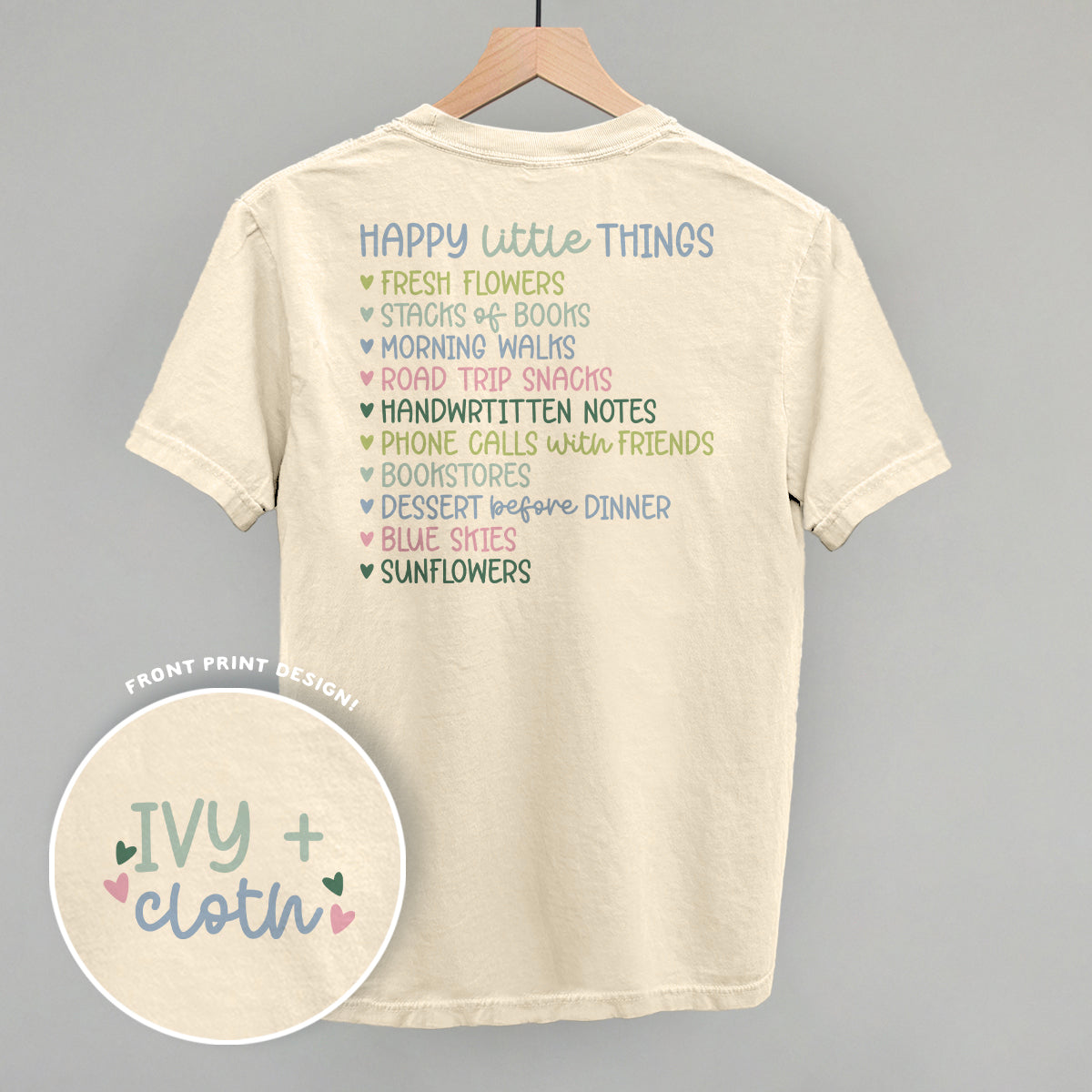 Happy Little Things List (Back Print) Ivy + Cloth