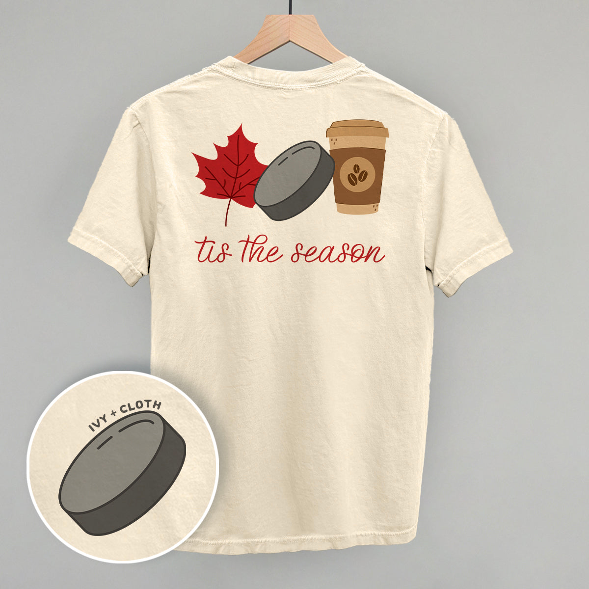 Tis The Season Hockey Doodle (Back Print) Ivy + Cloth
