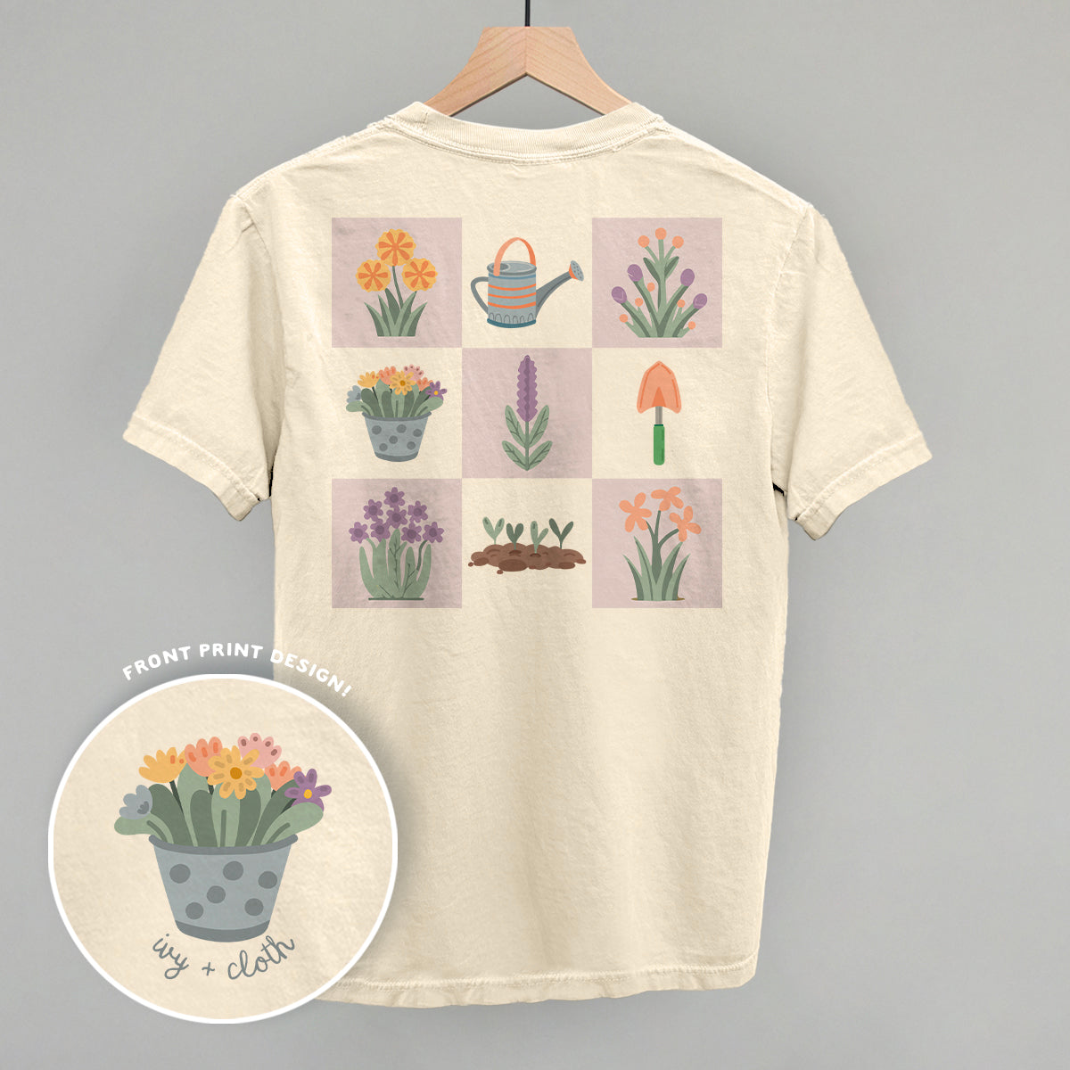 Floral Grid Doodles (Back Print) Ivy + Cloth