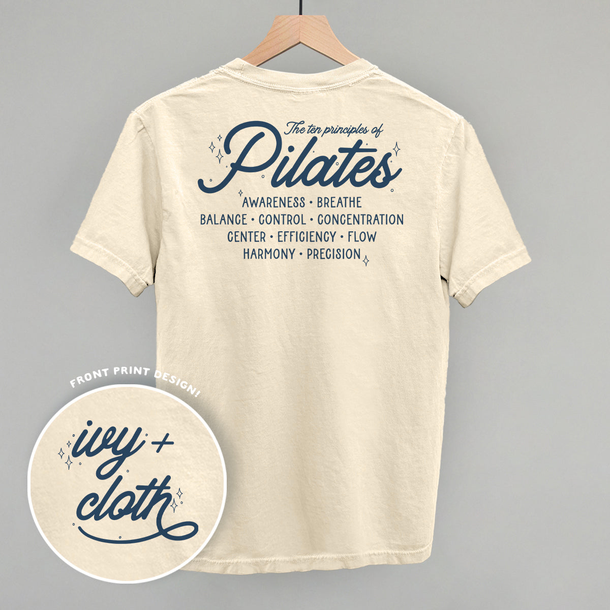 The 10 Principles Of Pilates (Back Print) Ivy + Cloth