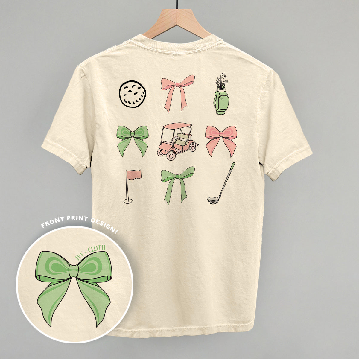 Pink & Green Golf Doodles (Back Print) Ivy + Cloth