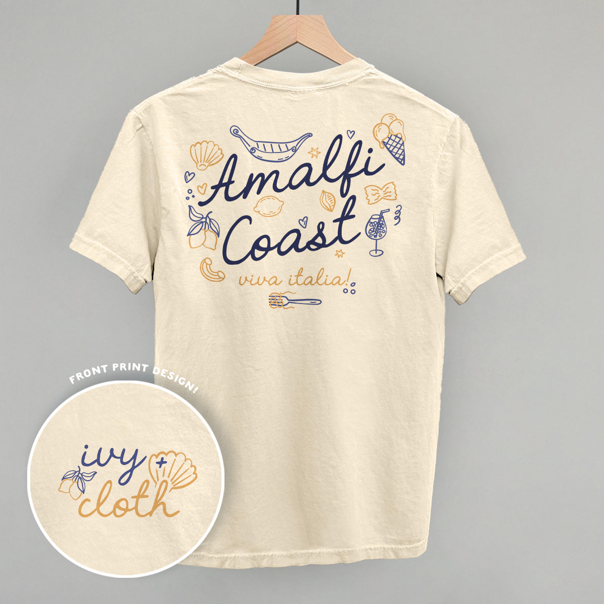 Amalfi Coast Doodles (Back Print) Ivy + Cloth