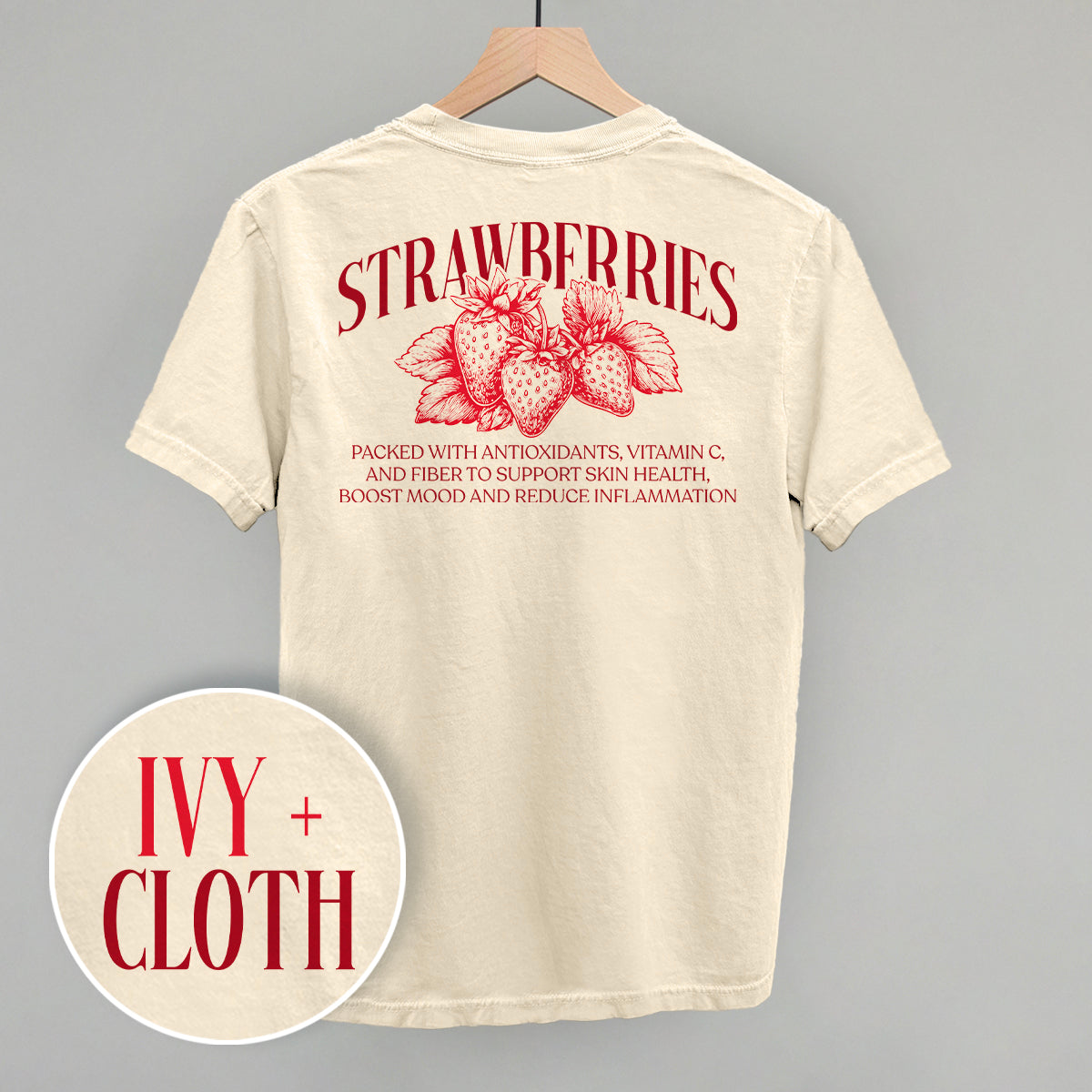 Strawberry Wellness (Back Print) Ivy + Cloth