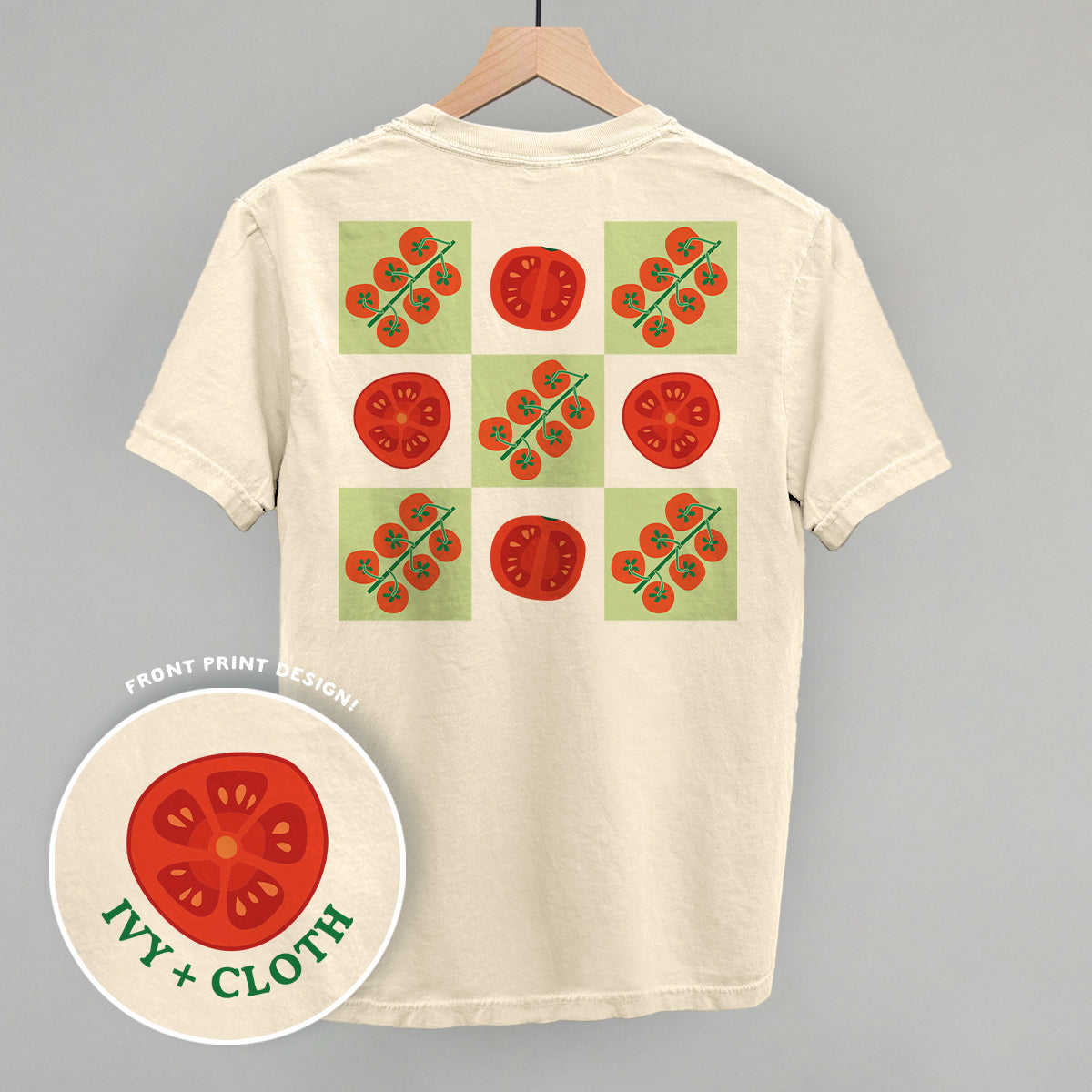 Tomato Grid Doodles (Back Print) Ivy + Cloth