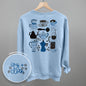 Blue & Brown Coffee Doodles (Back Print) Ivy + Cloth
