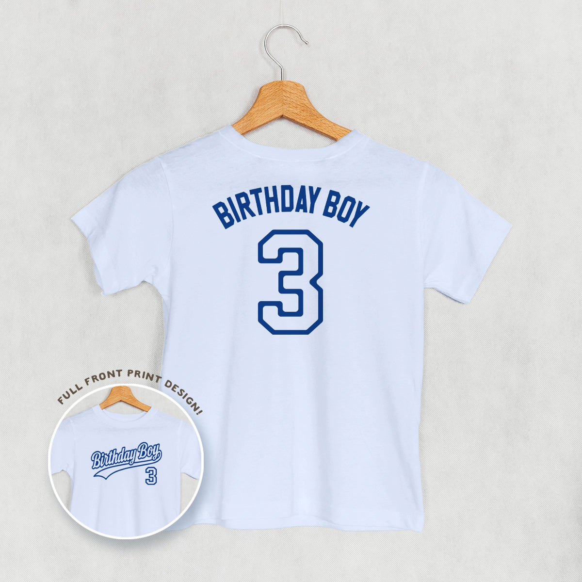 Birthday Boy Varsity #3 (Kids Back Print) Ivy + Cloth