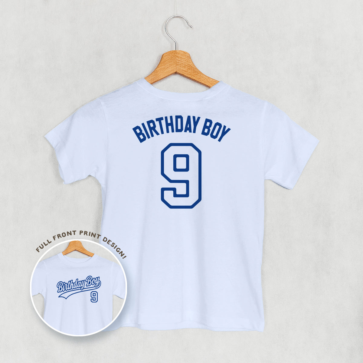 Birthday Boy Varsity #9 (Kids Back Print) Ivy + Cloth