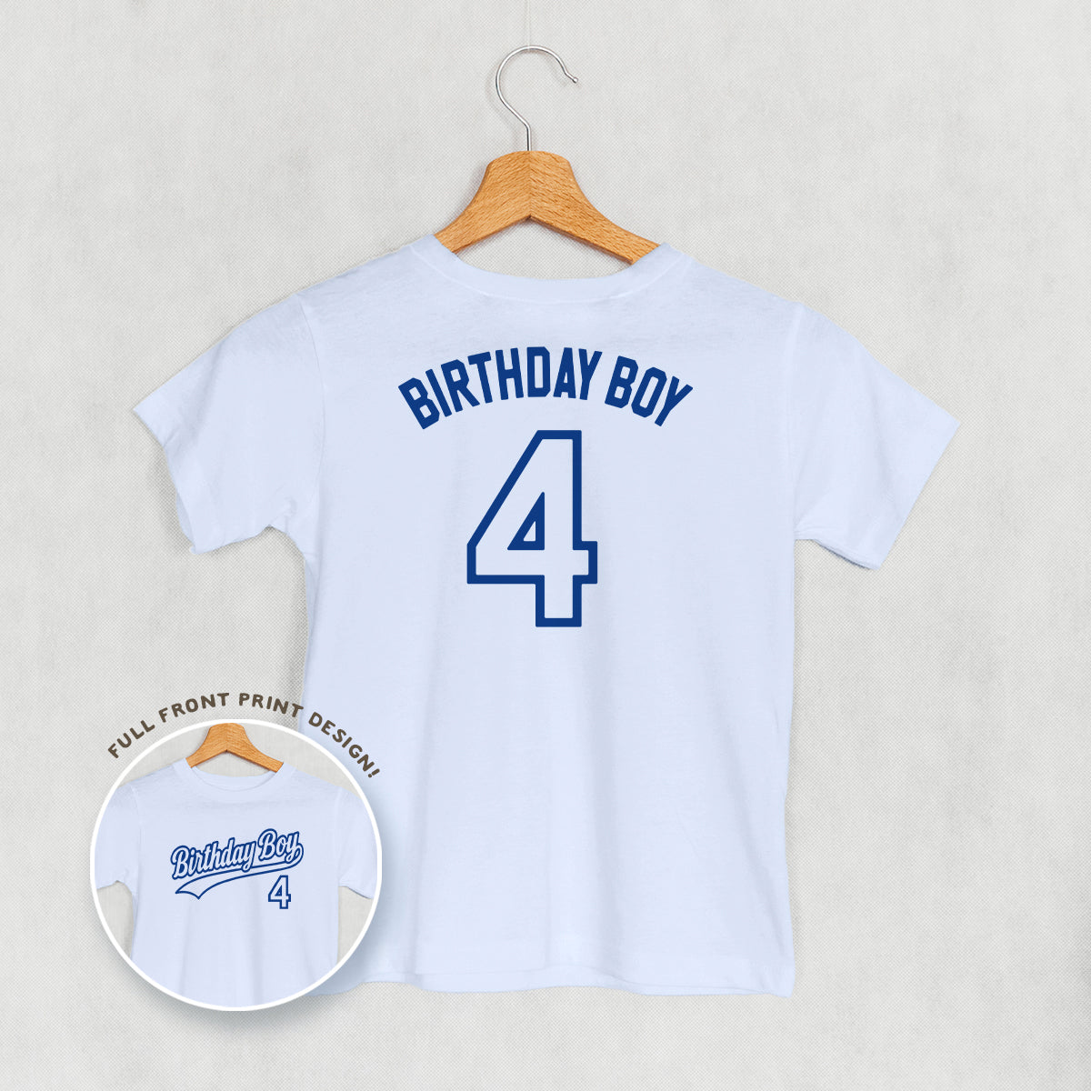 Birthday Boy Varsity #4 (Kids Back Print) Ivy + Cloth