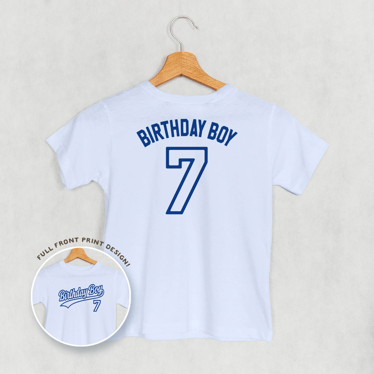 Birthday Boy Varsity #7 (Kids Back Print) Ivy + Cloth