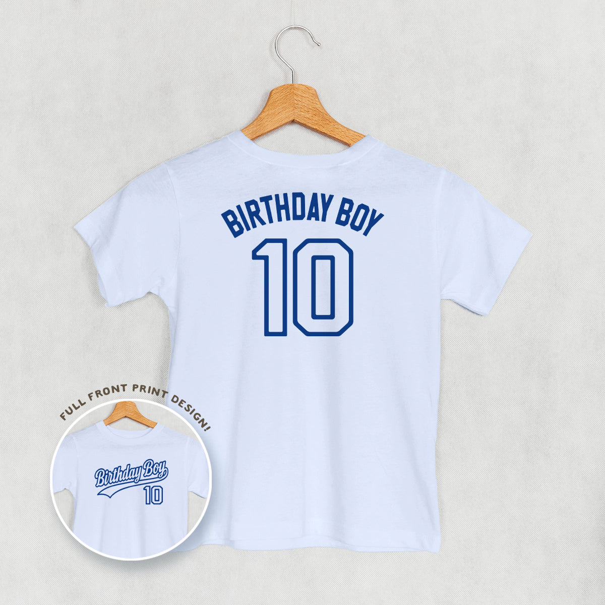 Birthday Boy Varsity #10 (Kids Back Print) Ivy + Cloth