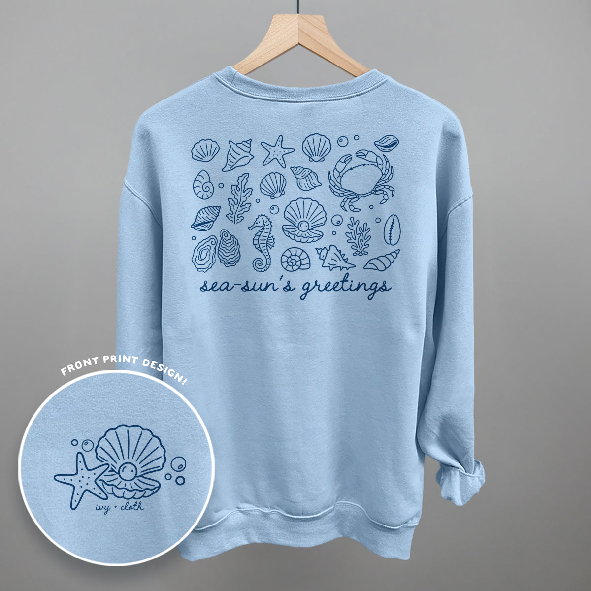 Sea-Sun's Greetings (Back Print) Ivy + Cloth