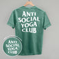 Anti Social Yoga Club (White) (Back Print) Ivy + Cloth