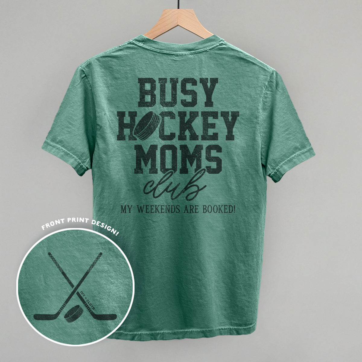 Busy Hockey Moms Club (Back Print) Ivy + Cloth