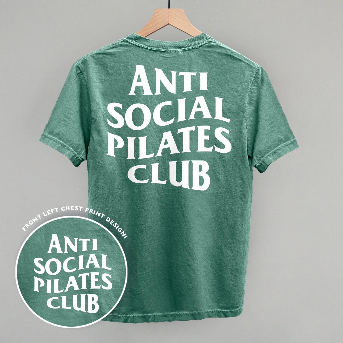 Anti Social Pilates Club (White) (Back Print) Ivy + Cloth