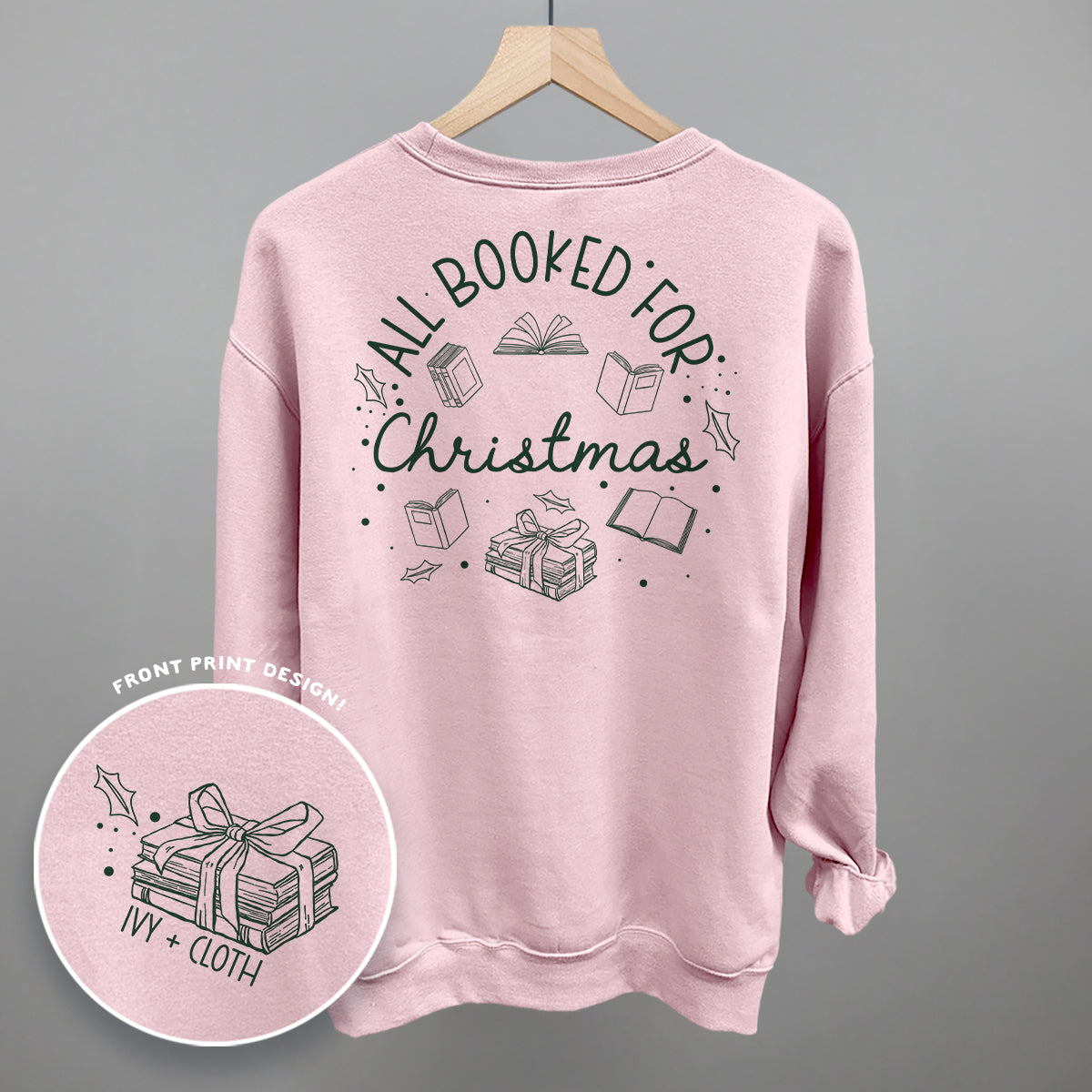All Booked For Christmas Wreath (Back Print) Ivy + Cloth