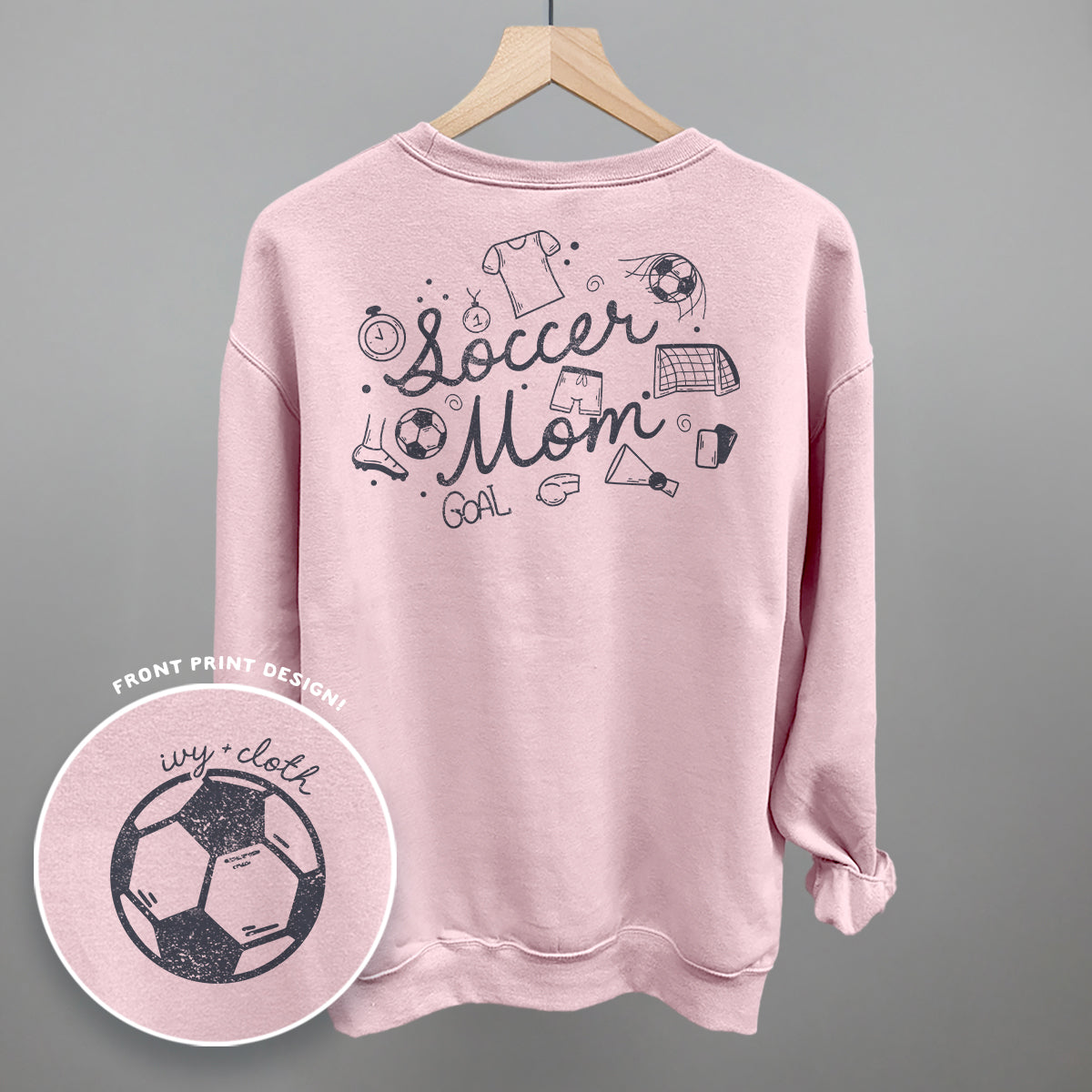 Soccer Mom (Script + Doodles) (Back Print) Ivy + Cloth