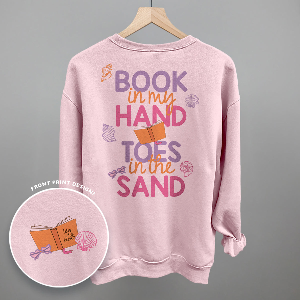 Book In My Hand, Toes In The Sand (Back Print) Ivy + Cloth