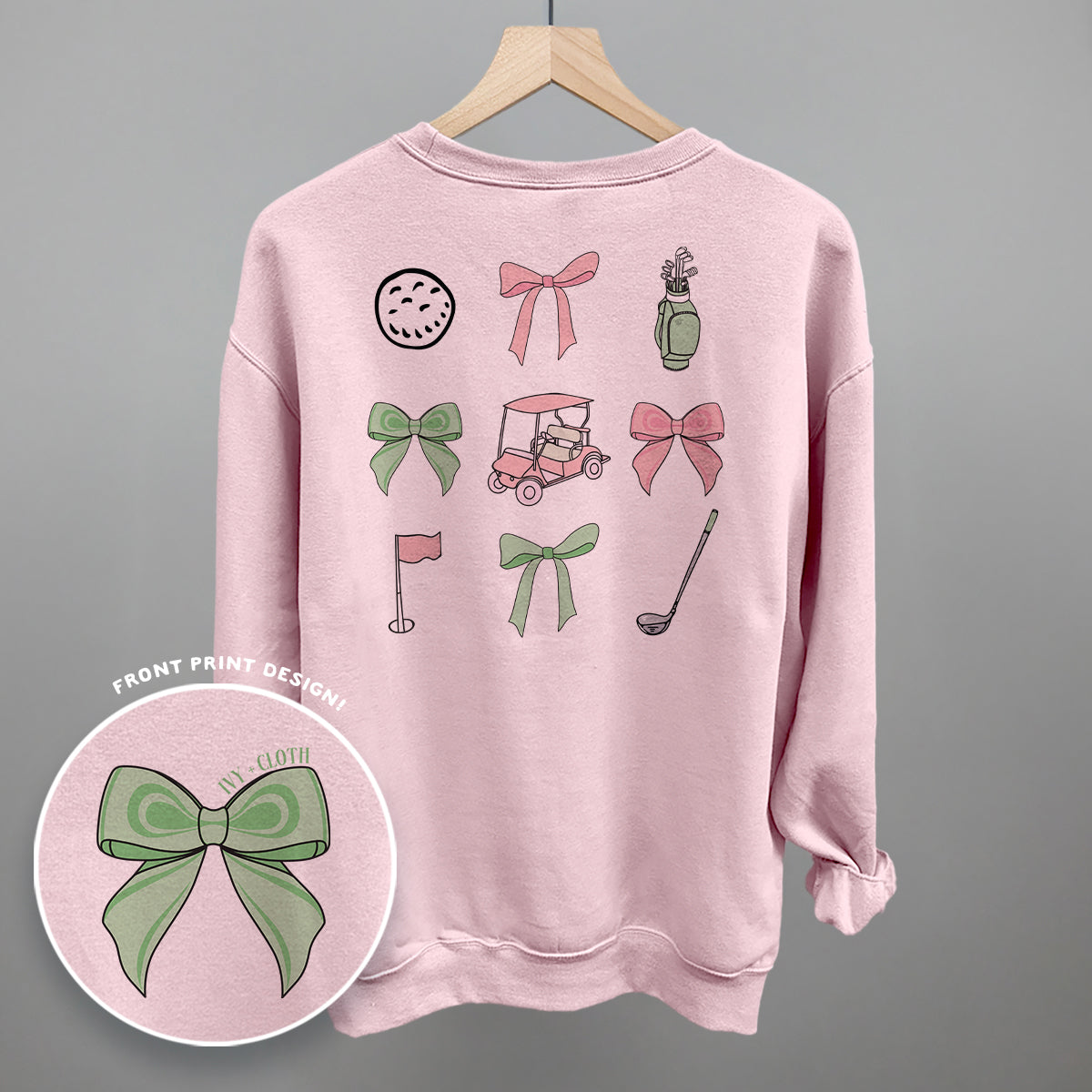 Pink & Green Golf Doodles (Back Print) Ivy + Cloth