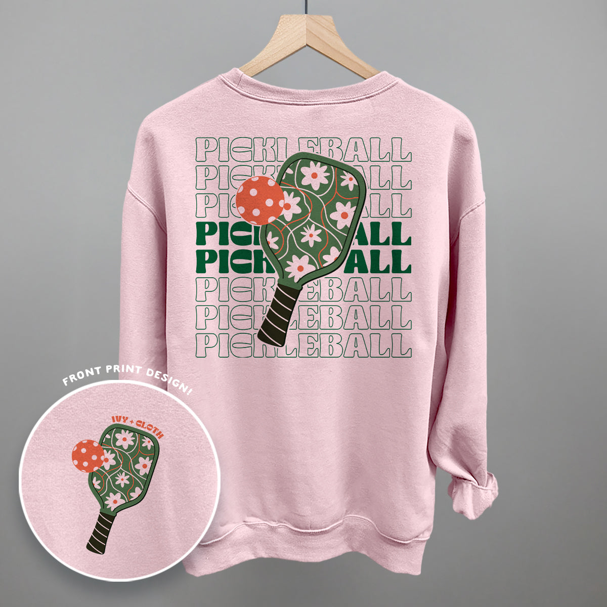 Pickleball Floral Repeated (Back Print) Ivy + Cloth